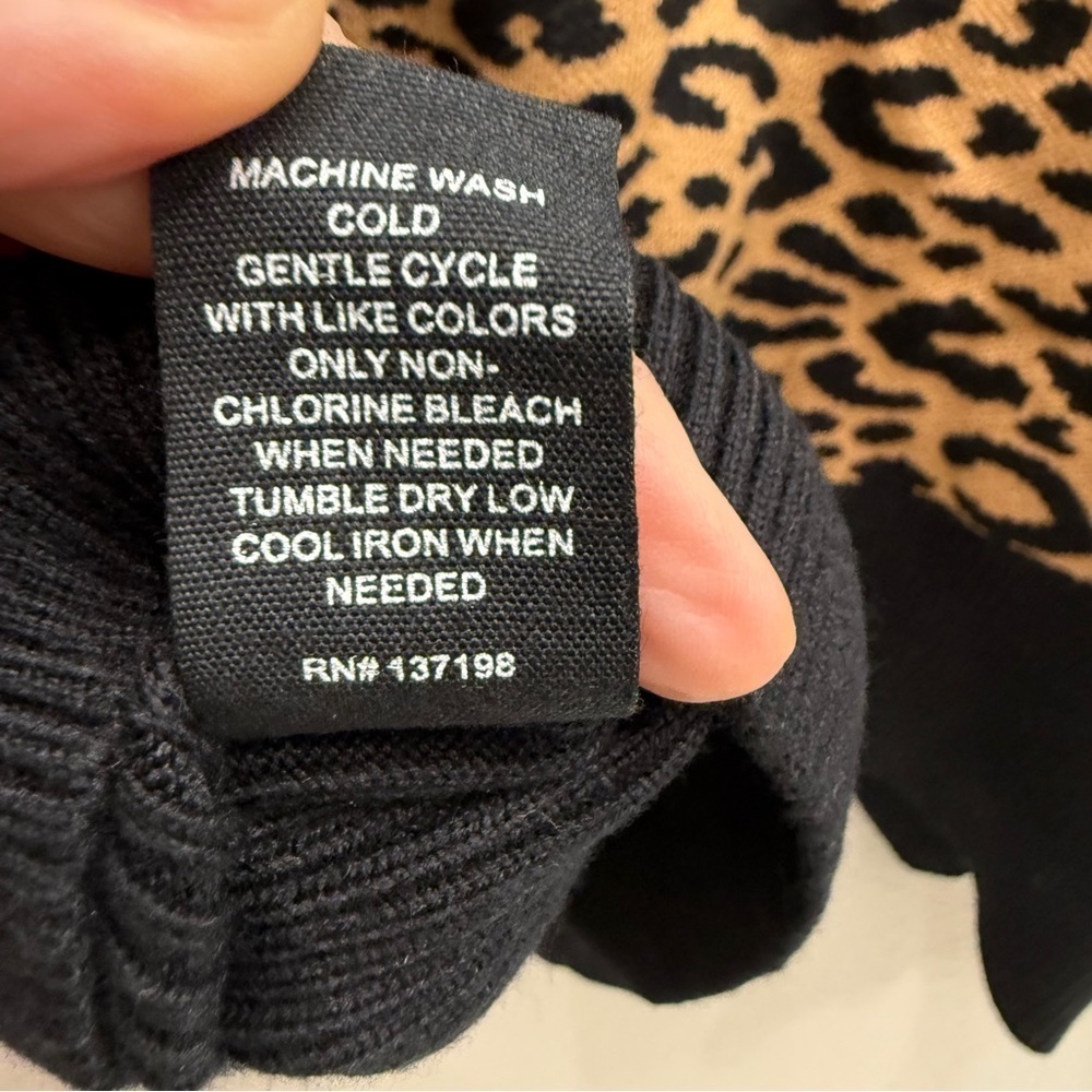 Marled Animal Print Sweater Size 3X Top Womens Fall Winter - Picture 6 of 6